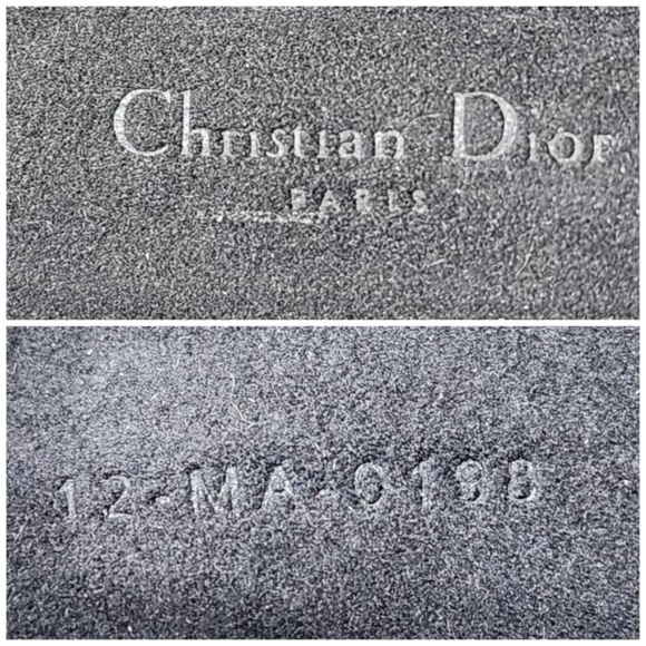 Authentic CHRISTIAN DIOR Grained Calfskin Wallet on Chain Black - Picture 8 of 12